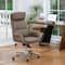 Glitzhome® Mid-Century Modern Faux Leather Adjustable High Back Swivel Office Chair